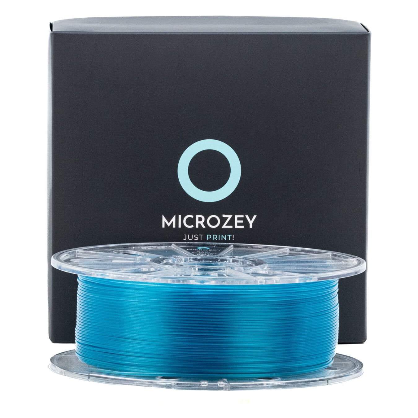 Microzey Re-PETG Filament Şeffaf Buz Mavi