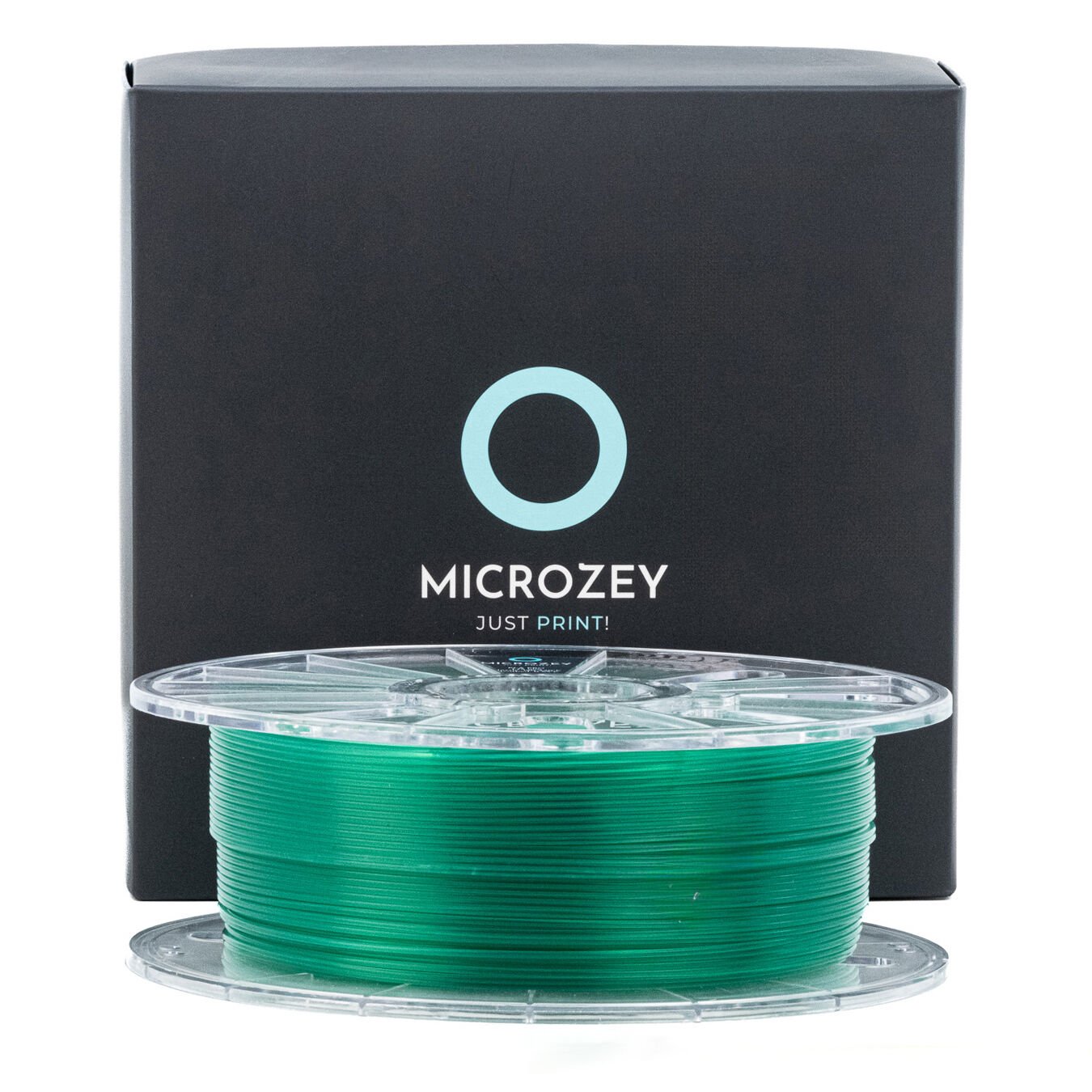 Microzey Re-PETG Filament Şeffaf Zümrüt Yeşili