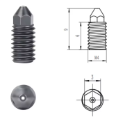 Bambu Lab A1 Hotend Uyumlu Çelik Nozzle