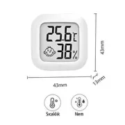 Oda Tipi  Sıcaklık Nem Ölçer Termometre (PM-6235)