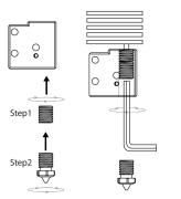 Volcano Blok Nozzle Adaptörü