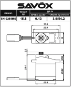 Savox SH0255MG Servo Motor